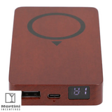 100% Wood Fast Wireless Power Bank USB