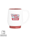12 oz Stackable Ceramic Mug red