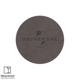 2 1/2" Leather Circle Patch grey