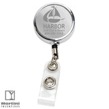 30" Cord Solid Metal Retractable Badge Reel and Badge Holder