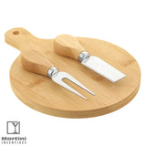 Bamboo Cheese Board Knife Set angled view