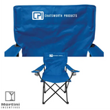 600D Poly Steel Folding Chair - Blue