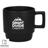 Paco 12oz Ceramic Mug black with custom logo