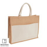 Shopper Tote with Recycled Cotton Pocket black