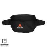 Two-Pocket Crossbody Waist Bag black