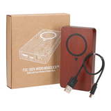 100% Wood Fast Wireless Power Bank box