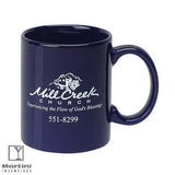 11oz Coffee Mug Blue Martini Incentives