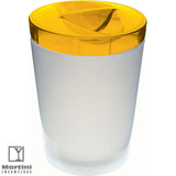 12 Oz. Frosted candy jar with yellow lid