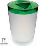 12 Oz. Frosted candy jar with green lid