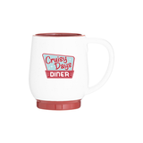 12 oz Stackable Ceramic Mug red