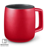 15 Oz Geo Square Handle Ceramic Mug Red