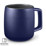 15 Oz Geo Square Handle Ceramic Mug Blue