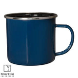 Blue Stainless Steel Log Cabin Mug