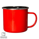 Red Stainless Steel Log Cabin Mug