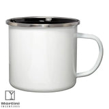 White Stainless Steel Log Cabin Mug