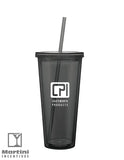 20 oz Acrylic Double Walled Tumbler with Straw