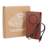FSC 100% Wood MagClick™ Fast Wireless Power Bank - 7122-06 - Martini Incentives
