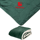 Brookline Micro Mink Sherpa Blanket Green