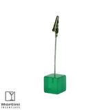 Cube & Clip Memo Photo Holder Green