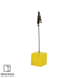 Cube & Clip Memo Photo Holder Yellow