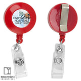 LORAIN VL 30" Cord Round Retractable Badge Reel and Badge Holder with Metal Slip Clip Attachment - RBR