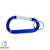 Large Carabiner Keyholder with Split Ring Blue