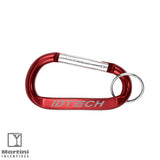 Large Carabiner Keyholder with Split Ring Red