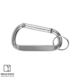 Large Carabiner Keyholder with Split Ring Silver