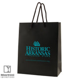 Matte Laminated Eurotote black with custom logo