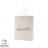 Matte Laminated Eurotote  white with custom logo