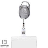 PATASKALA 30" Cord Shiny Chrome Finish Solid Metal Retractable Badge Reel and Badge Holder with Laser Imprint - RBRCAM