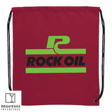 Polyester Drawstring Bag red