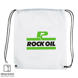 Polyester Drawstring Bag white