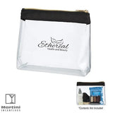 Sadie Satin Clear Cosmetic Bag