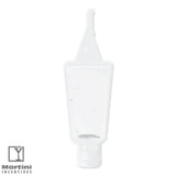 Antibacterial hand sanitizer gel with white silicone keyring clip