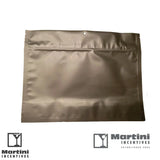 Child-Resistant Matte Black Mylar Bags gold